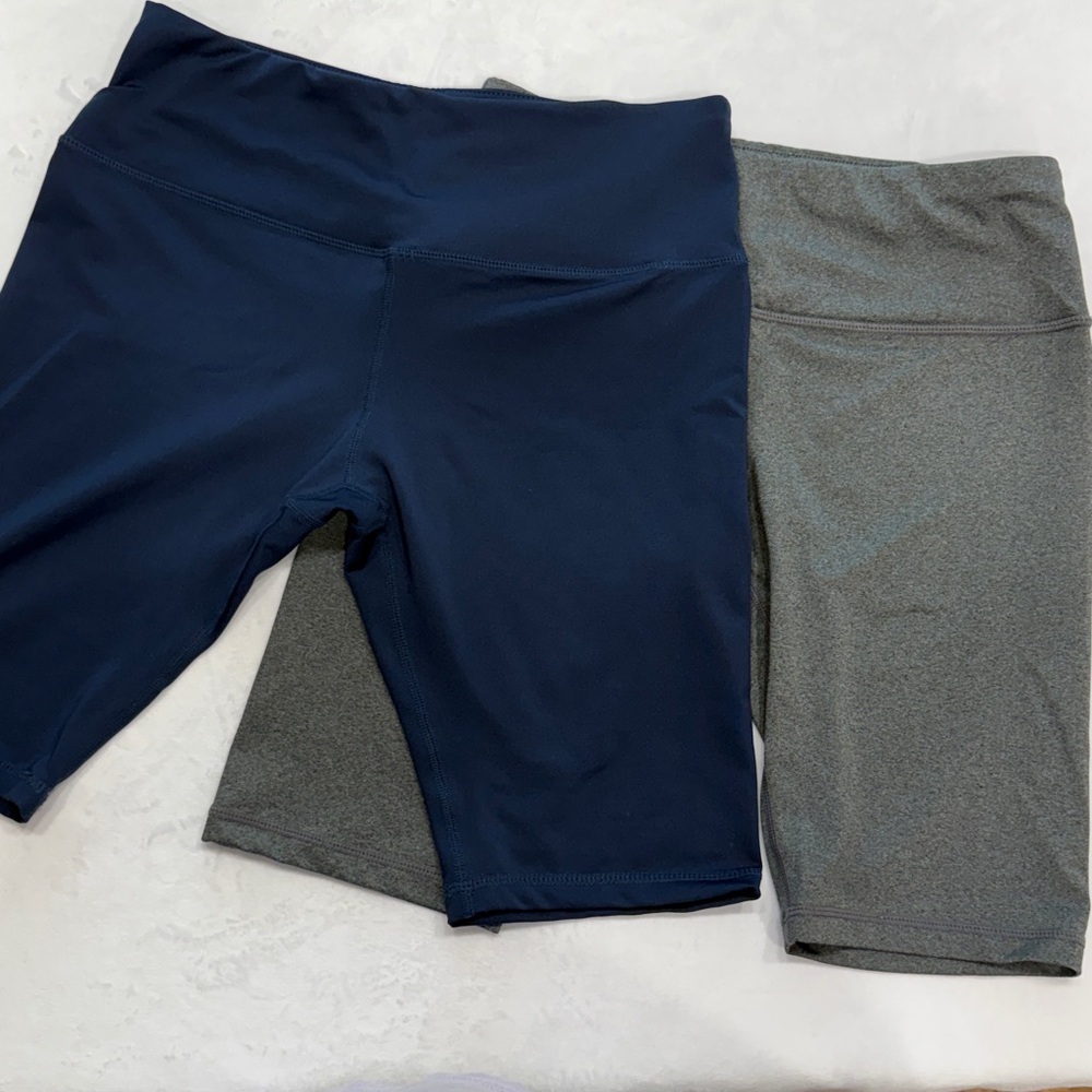 3/$16!!Navy and Gray Biker Shorts Set